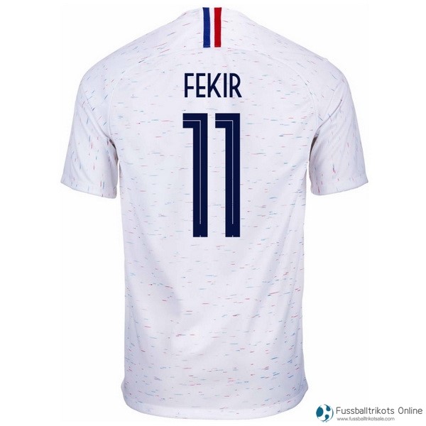 Frankreich Trikot Auswarts Fekir 2018 Weiß Fussballtrikots Günstig